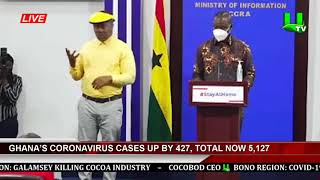 Ghana’s Coronavirus Cases Up By 427, Total Now 5,127