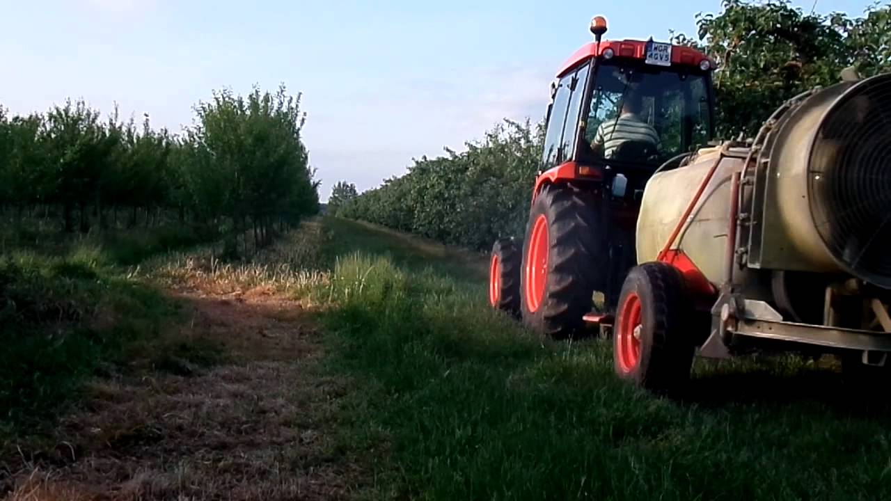 Opryskiwanie sadu czyli Kubota L5040 w akcji