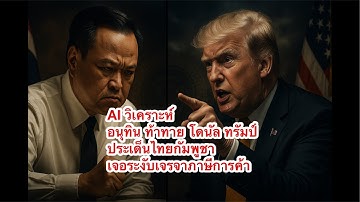 AI วิเคราะห์ อนุทิน ท้าทาย โดนัล ทรัมป์ ประเด็นไทยกัมพูชา เจอระงับเจรจาภาษีการค้า