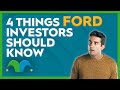 4 Things Ford Stock Investors Should Know!