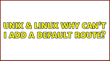 Unix & Linux: Why can