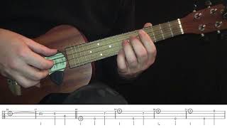 Video thumbnail of "Foggy dew - Ukulele On Screen Tab"