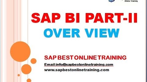 SAP BI ONLINE TRAINING | SAP BI TRAINING DEMO VIDEO | SAP BI PROJECT SUPPORT | BI CLASS
