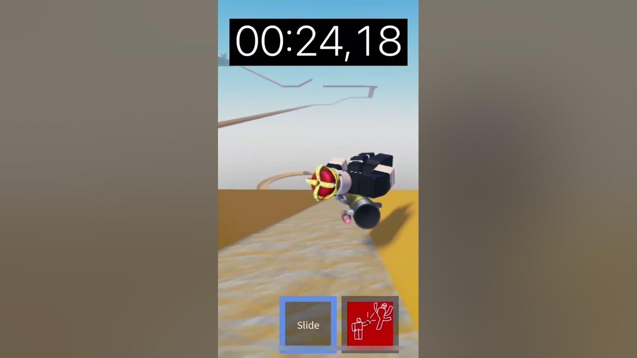 Sliding down a water slide on Roblox! - YouTube