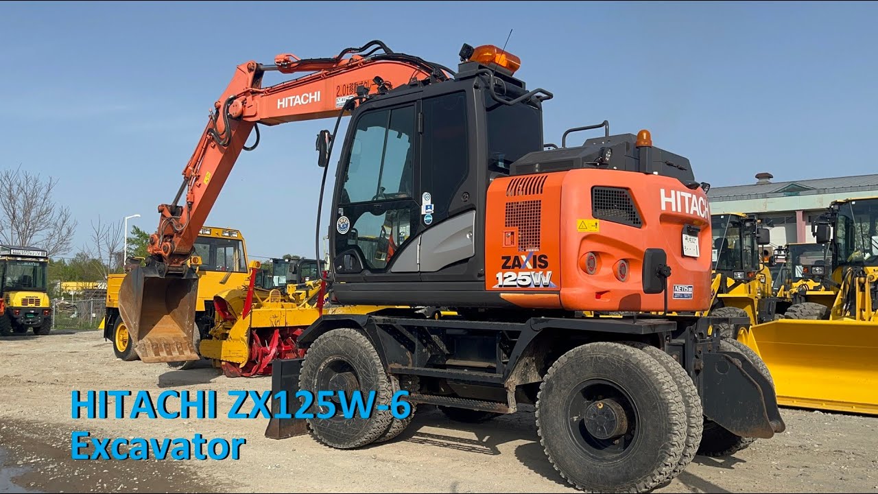 Excavator】HITACHI ZX125W-6 - YouTube