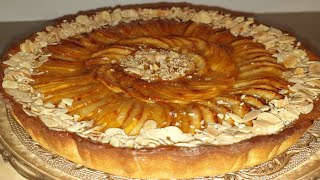 Tarte aux pommes amandes inratable avec peu d'ingrédients/   طورطة التفاح واللوز بمقادرجد بسيطة