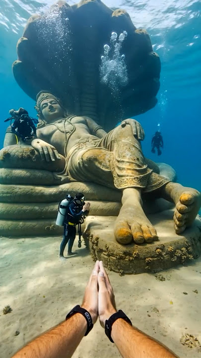 Dwraka underwater #dwarka #underwater #shrikrishna