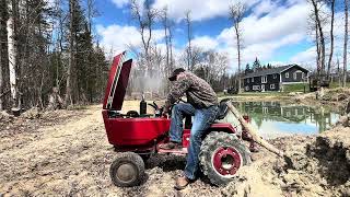 Spring garden prep using an IH TD9 and two Cub Cadet 782’s