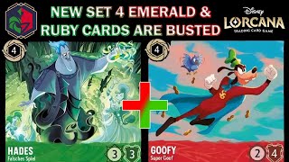 SET 4 META & MONEY CARDS 🟢🔴 Emerald & Ruby URSULA'S RETURN Spoiler Review - Disney Lorcana