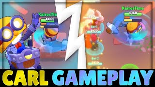Brawl Stars Carl Gameplay- Carl 10 Rütbeden 15 Rütbeye