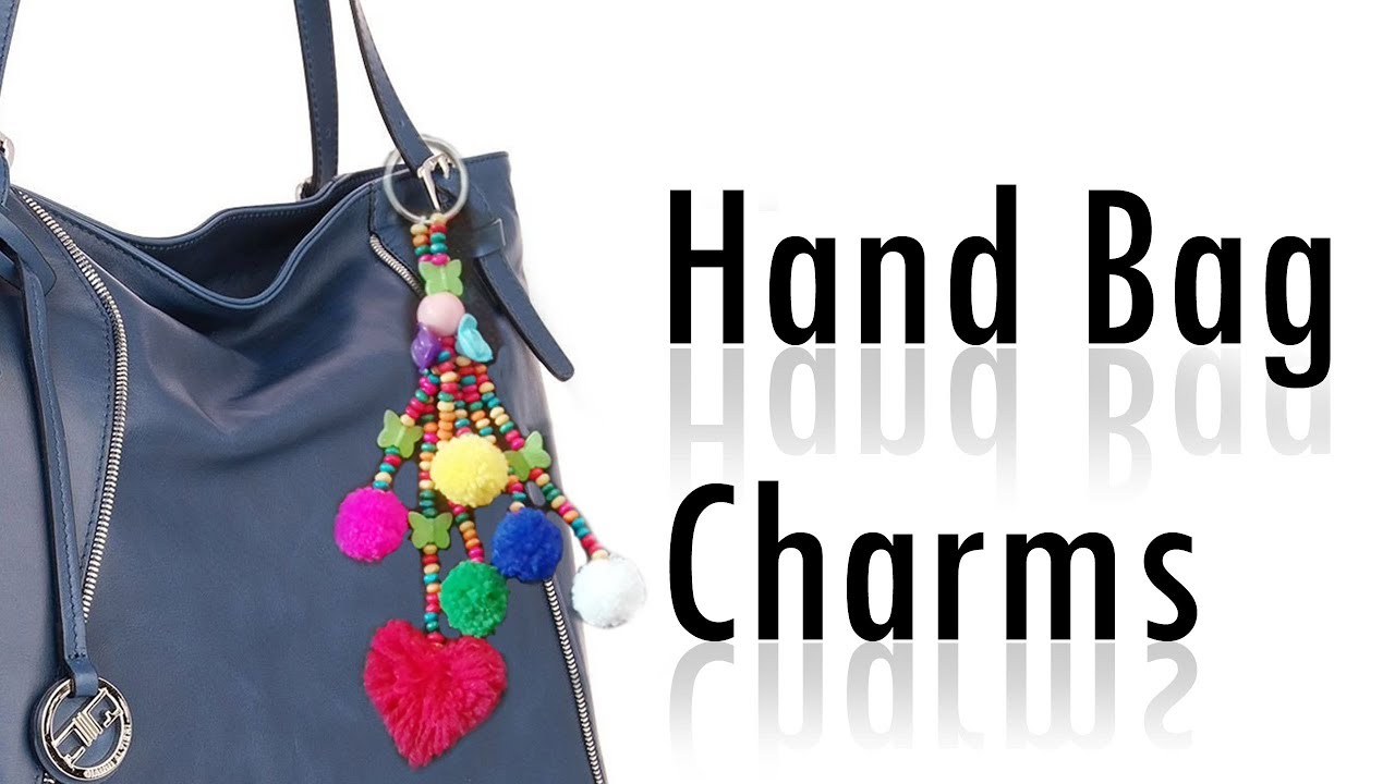 DIY | Hand Bag Charms | Pom Poms Bag Keychain | Trendy Woolen Charms Keychain !!! TRY IT - YouTube