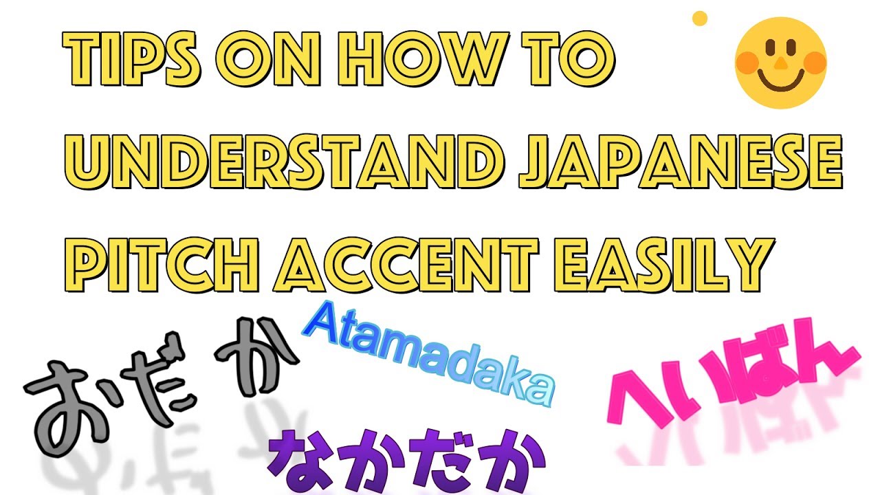 Japanese pitch accent tip YouTube