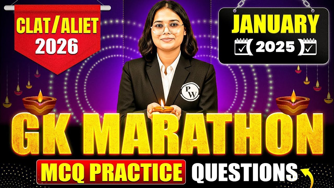 GK Marathon for CLAT & AILET 2026 🚀 | January 2025 MCQ Practice ...