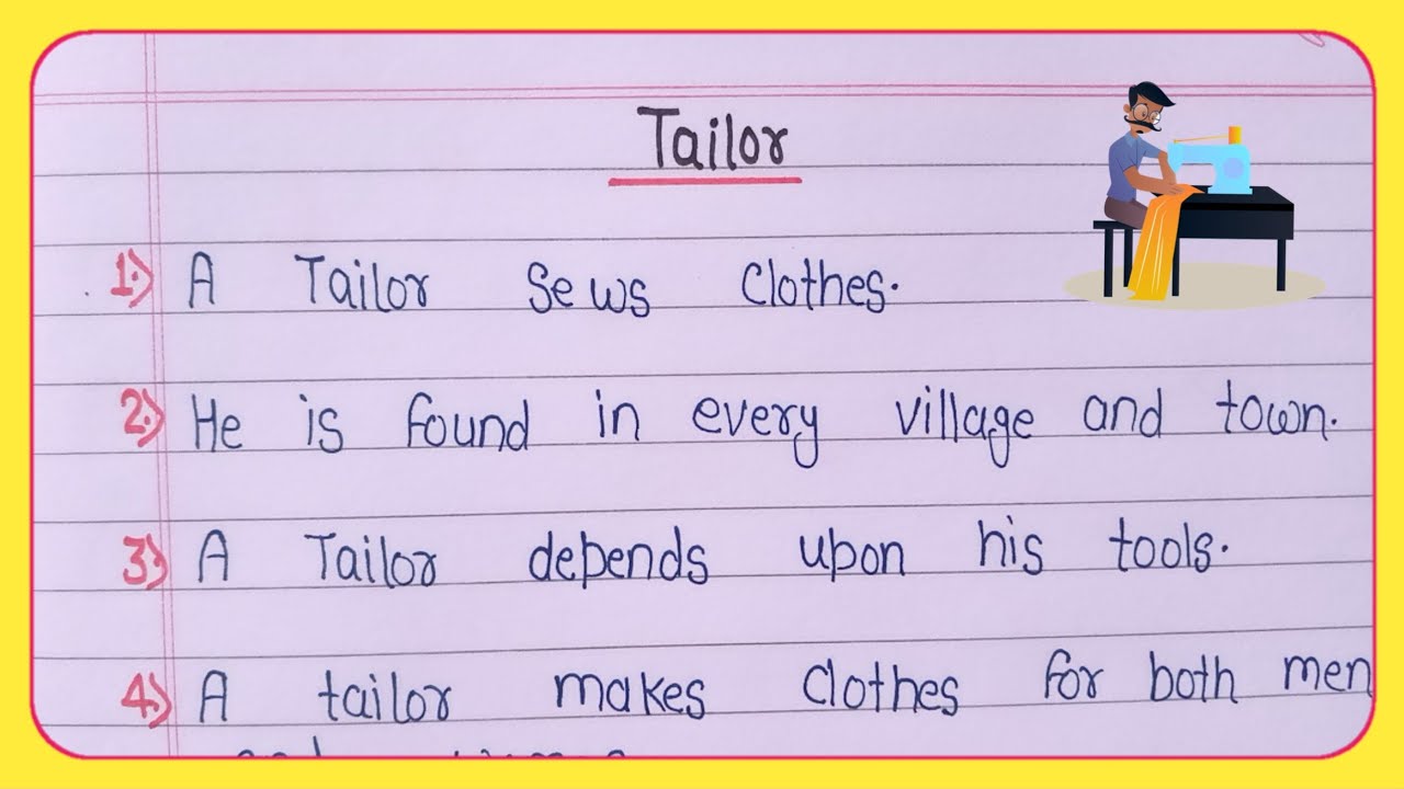 What We Say Tailor In English What We Say Tailor In English