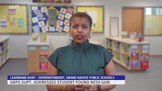 GRPS superintendent addresses school safety after student found with gun last week