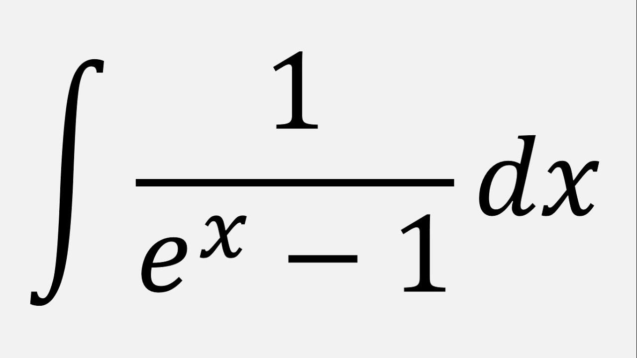 Integral Of 1 e x 1 Dx YouTube integral-of-1-e-x-1-dx-youtube