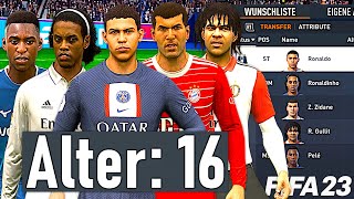 WENN DIE BESTEN ICONS HEUTE 16 JAHRE ALT WÄREN !!! 🔥😱 FIFA 23 5 Icons Karriere Neu Simulation