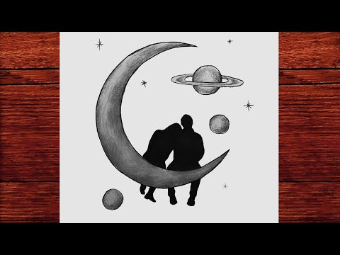 Soyut Romantik Çift Çizimi - Aşk Çizimleri Kolay ( Sevgili Çizimleri ) - Çizim Mektebi 2021