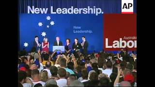 Labor sweep into power, presser by leader Kevin Rudd