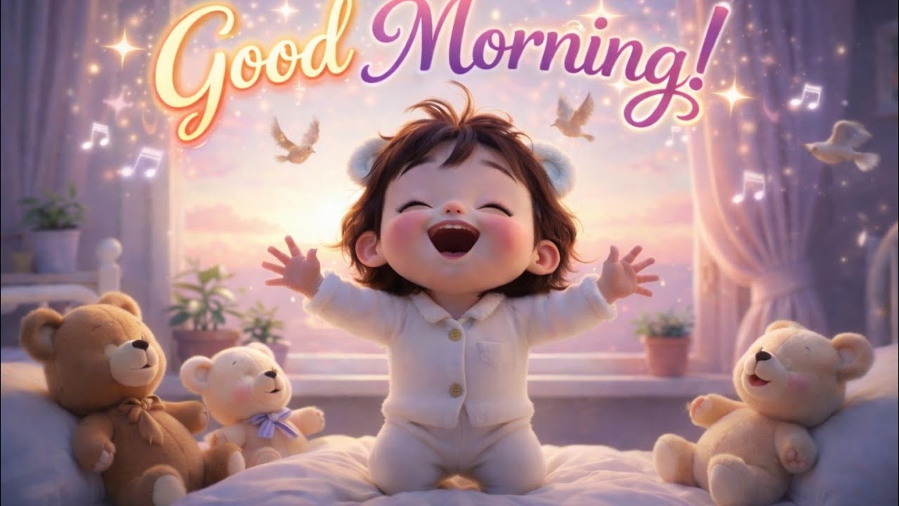 🦄Magical Good morning🌈🐥🤩song for kids|Happy good morning rhyme for kids ✨#goodmorning #nurseryrhymes