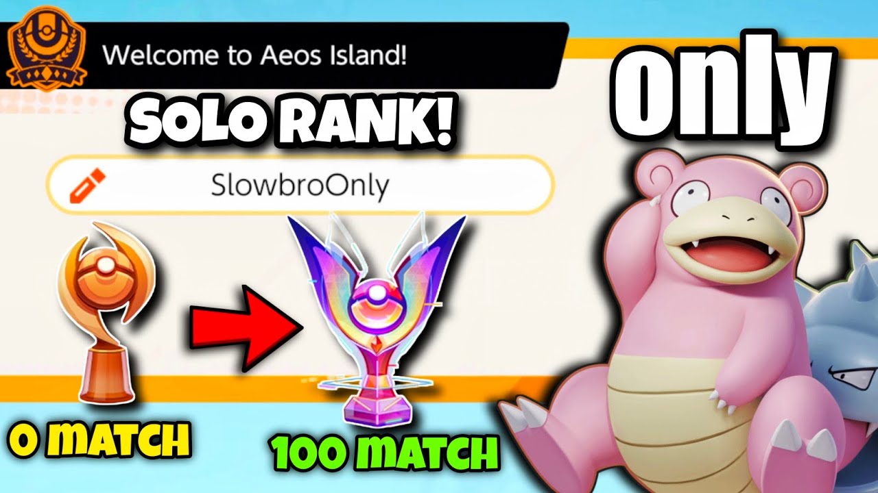 I played SLOWBRO ONLY from BEGINNER to MASTER | Pokemon UNITE clips