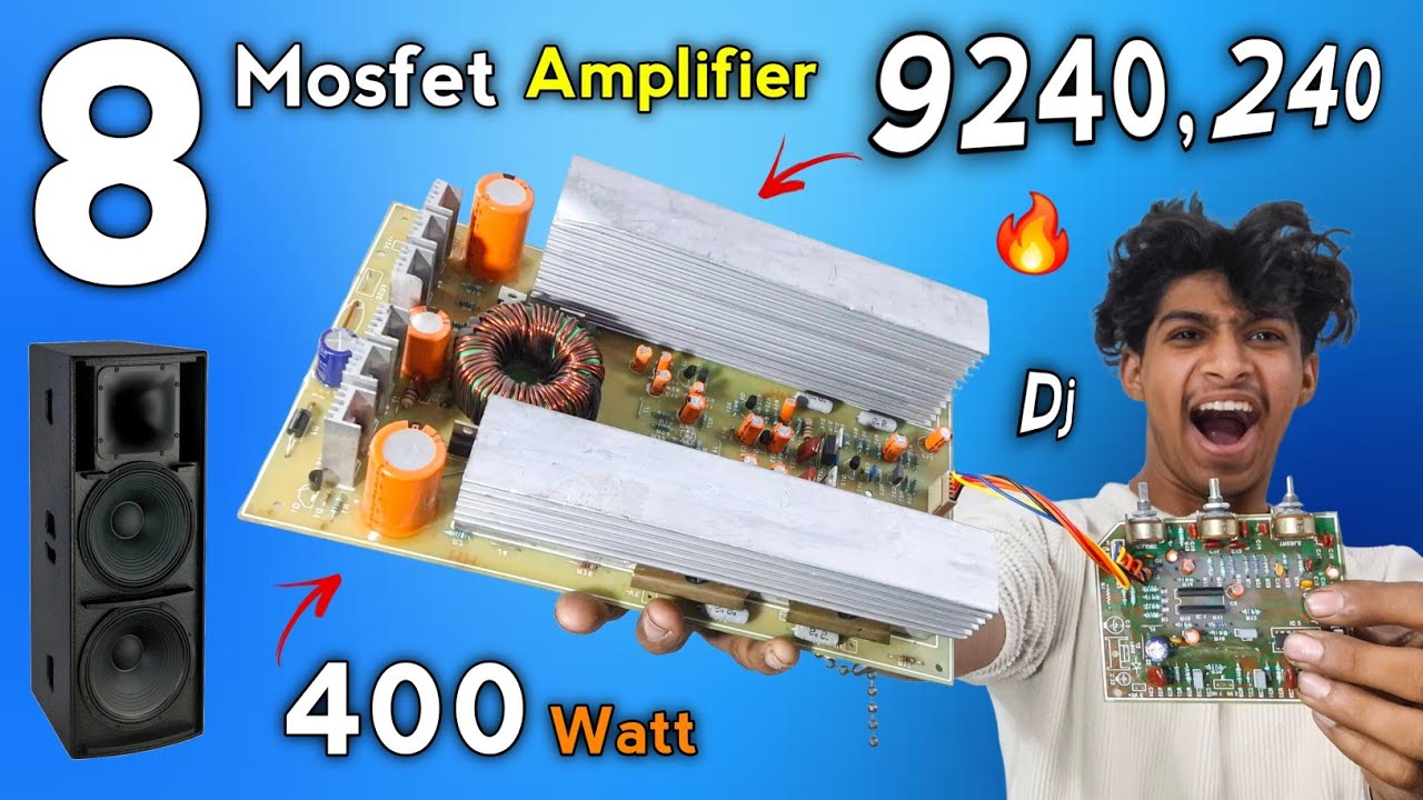 Testing 8 Mosfet PowerFull  9240/240 Amplifier 400 watt Output PowerFull Amplifier 😱🔥 !