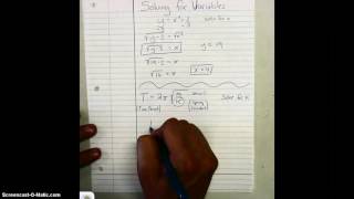 Basic Math 3   Solving for Variables