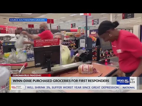 Winn Dixie purchases groceries for first responders