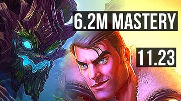 MAOKAI vs JAYCE (TOP) | 6.2M mastery, 7 solo kills, 700+ games | EUW Master | 11.23