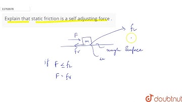 Explain that static friction is a self adjusting force .  | 11 | LAWS OF MOTION | PHYSICS | PRAD...