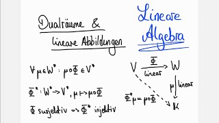 Dualräume und lineare Abbildungen | Übung Pullback Linearform duale Abbildung surjektiv injektiv