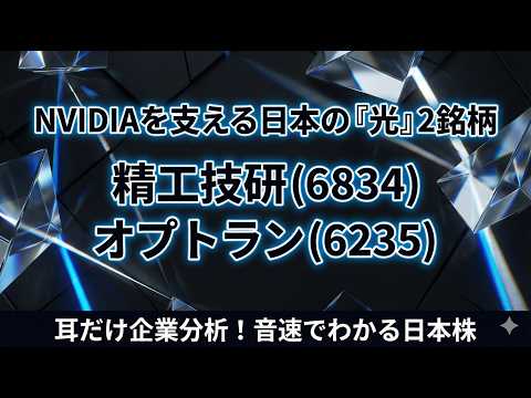光半導体　精工技研 オプトラン 耳だけ企業分析 | 音速でわかる日本株