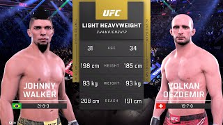 Johnny Walker vs Volkan Oezdemir Full Fight - UFC Fight Night