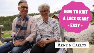 How to knit a lace scarf by ARNE & CARLOS. Easy and quick for beginners. How To Knit An Infinity Scarf Arne Carlos