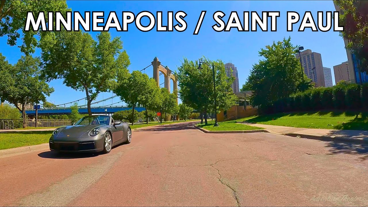 Minneapolis / Saint Paul 4K scenic drive 