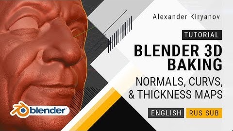 Blender 3d. Baking normals, curvature and thickness maps.