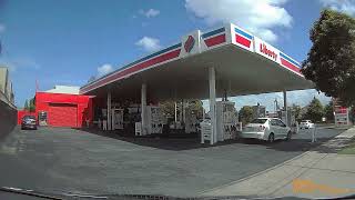 Real-time drive Reservoir to Edwards Lake Park via Liberty Petrol Station