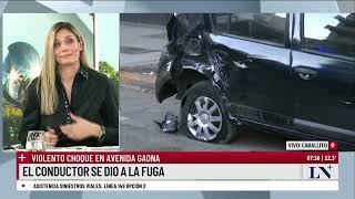 Violento Choque En Avenida Gaona: El Conductor Se Dio A La Fuga