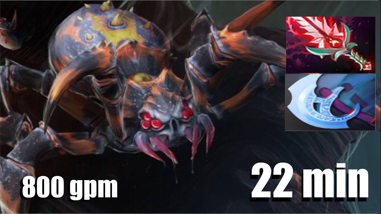 insane game! 23 min broodmother dota 2! mid lane !! carry built !! fast bloodtorn!! game guide 7.40b
