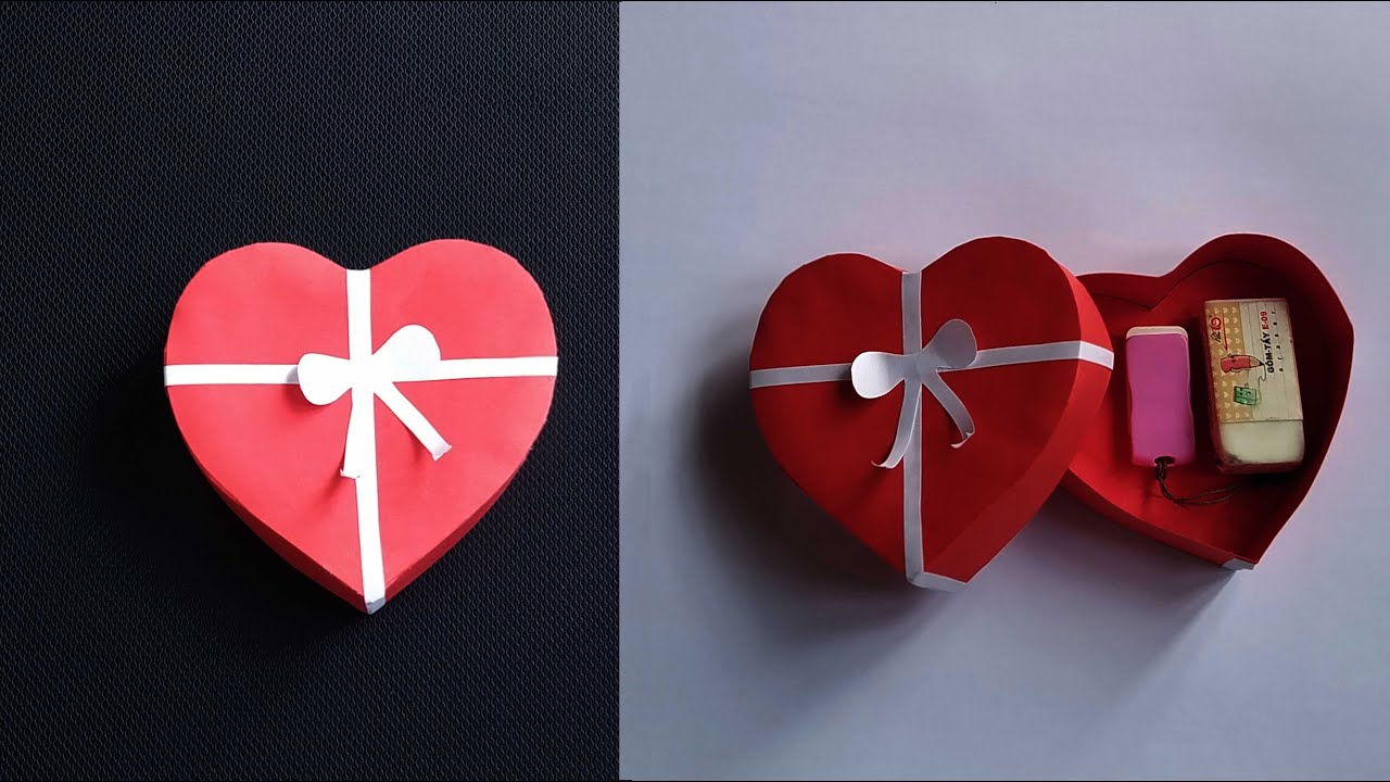 How To Make Heart Box Paper Fold Heart Box Paper Paper Craft YouTube