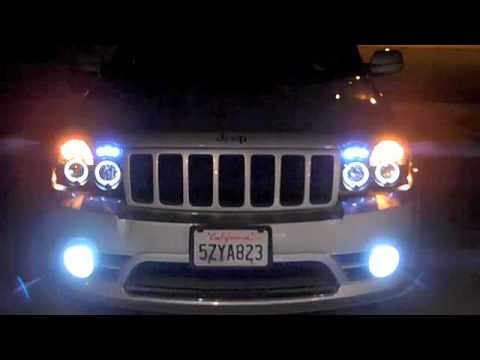 Jeep SRT8 Halo Projector Headlights w/ 6000k HID's - YouTube