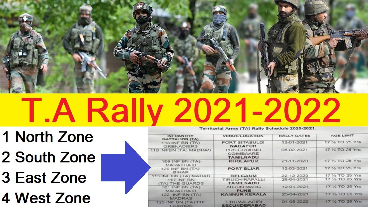 T.A army rally bharti 2021-2022