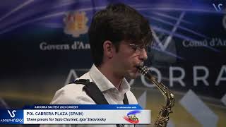 ANDORRA SAX FEST 2023: Pol Cabrera Plaza (Spain) plays Three pieces for Clarinet, Igor Stravinsky