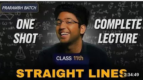Straight Lines Class 11 One Shot || Prarambh Batch || By Shobhit Nirwan @NextToppers23 