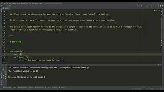 69- Functions in Python VIII [Variable Scope & Resolution]