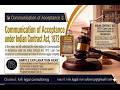 Communication of Acceptance Under Indian Contract Act
