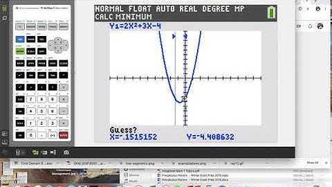 Finding Max and Min Values with the TI 84