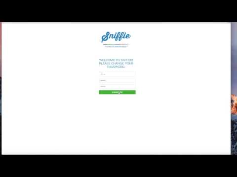 Login into Sniffie Service for the first time