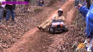 Funny Barbie Jeep Racing in the Mountain