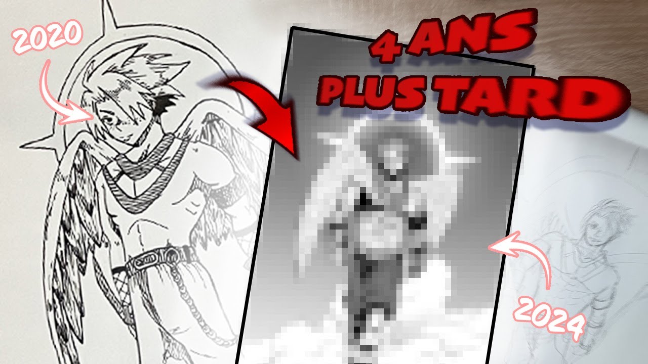 REDESSINER un VIEUX DESSIN (évolution ?!) - YouTube
